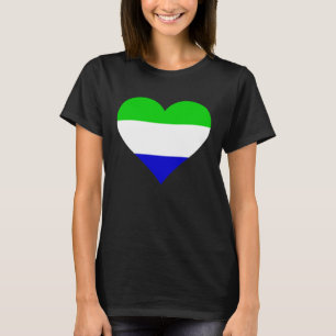 Camiseta Bandera de Sierra Leona Corazón Regalos de Sierra 