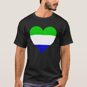 Camiseta Bandera de Sierra Leona Corazón Sierra Leona Regal
