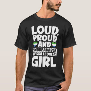 Camiseta Bandera de Sierra Leona Orgullosos Hombres y Mujer