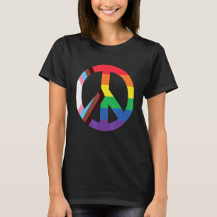 Camiseta Bandera de signo de paz del Orgullo Lgtbiaq+