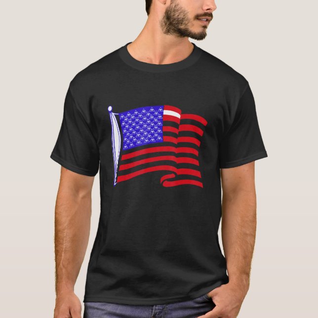 Camiseta bandera de símbolos illuminati american (Anverso)