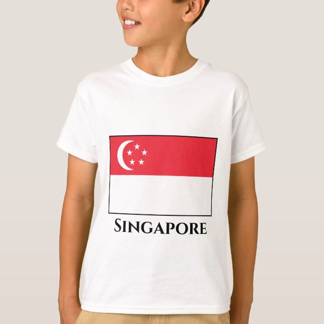 Camiseta Bandera de Singapur (Anverso)