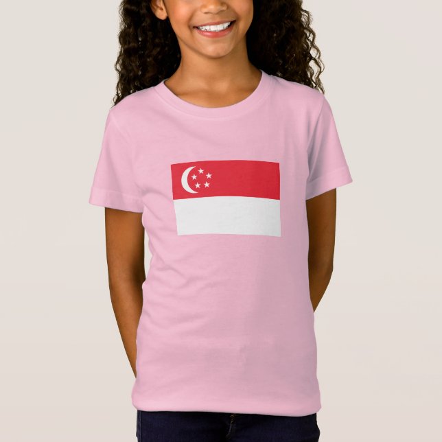 Camiseta Bandera de Singapur (Anverso)