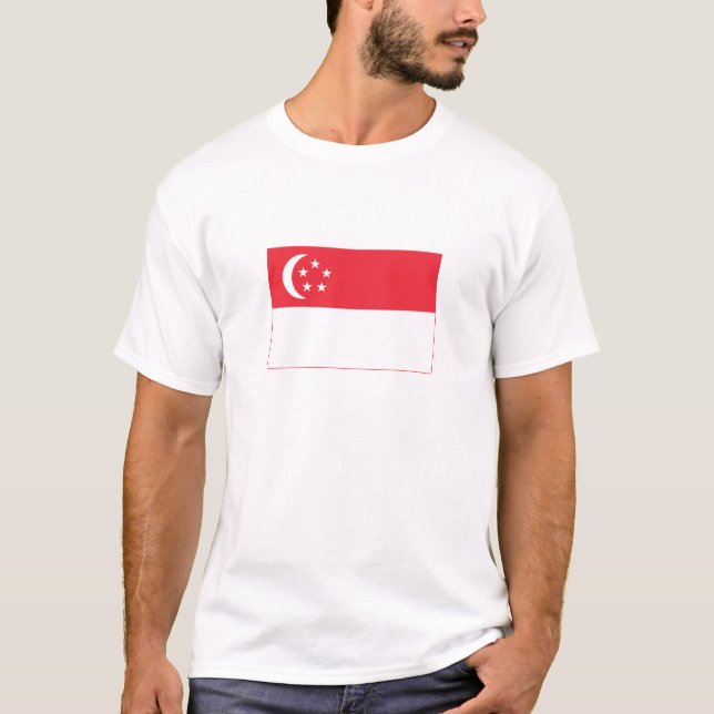 Camiseta Bandera de Singapur (Anverso)