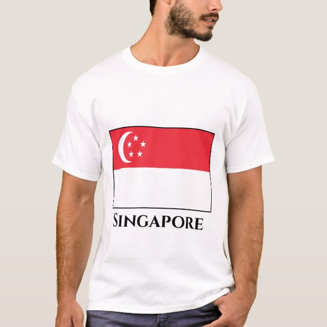 Camiseta Bandera de Singapur (Anverso)