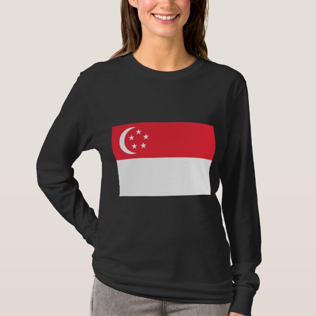 Camiseta Bandera de Singapur (Anverso)