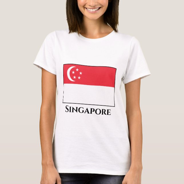 Camiseta Bandera de Singapur (Anverso)
