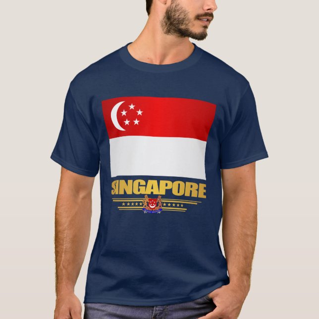 Camiseta Bandera de Singapur (Anverso)