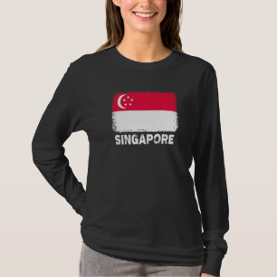 Camiseta Bandera de Singapur apoya a las mujeres de Singapu