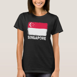 Camiseta Bandera de Singapur apoya a mujeres de Singapur