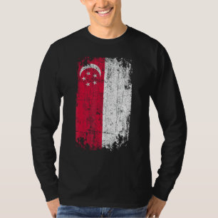 Camiseta Bandera de Singapur de recuerdo de bandera del paí