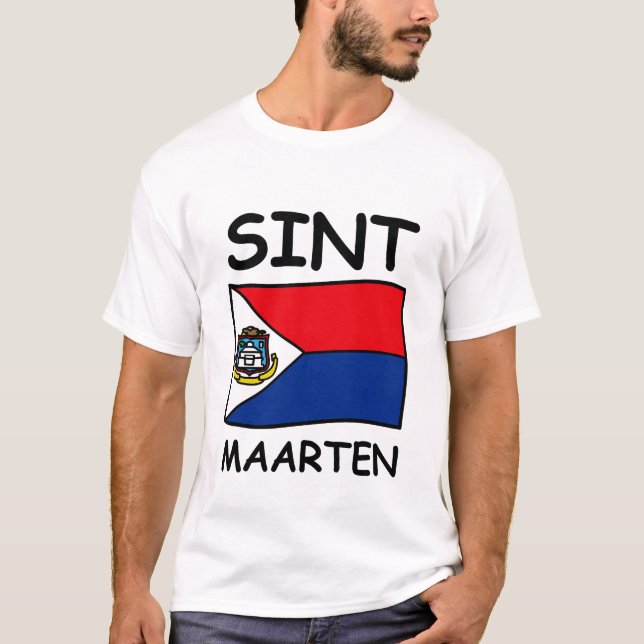 Camiseta bandera de Sint Maarten (Anverso)