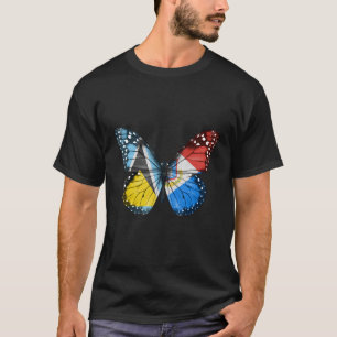 Camiseta Bandera de Sint Maartener de Santa Lucía Mariposa