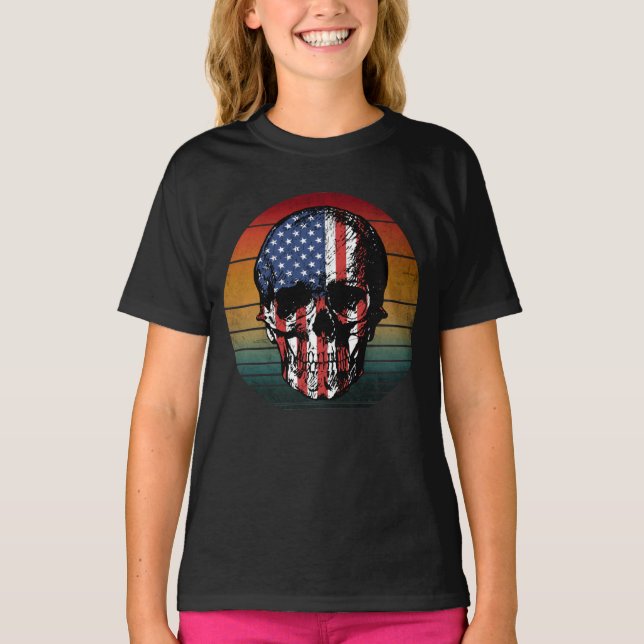 CAMISETA BANDERA DE SKULL VINTAGE ESTADOS UNIDOS DISTRIBUID (Anverso)