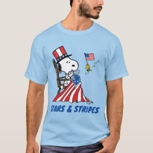 Camiseta Bandera de Snoopy Sgire el 4 de julio