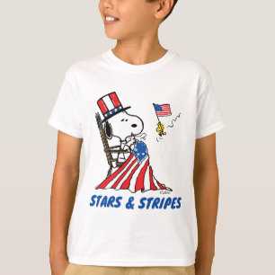 Camiseta Bandera de Snoopy Sgire el 4 de julio