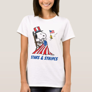 Camiseta Bandera de Snoopy Sgire el 4 de julio