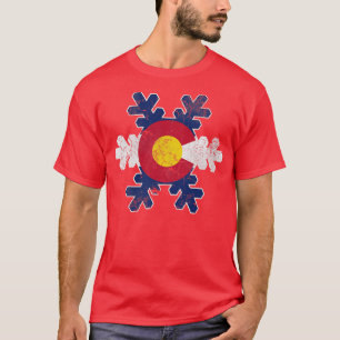 Camiseta Bandera de Snowflake Colorado Fade Retro