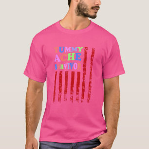 Camiseta Bandera De Sobreviviente De Ache Tummy Us Retro Vi