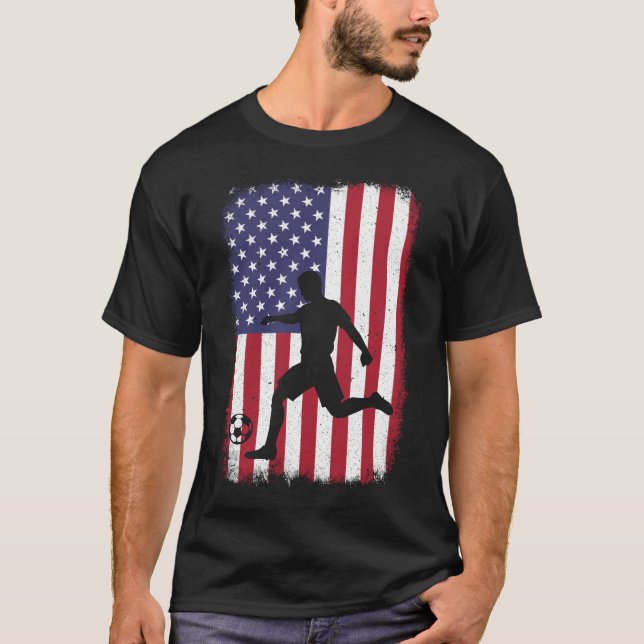 Camiseta Bandera de Soccer USA (Anverso)