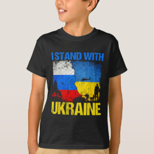 Camiseta Bandera de soldado apoyo Me mantengo con Ucrania R