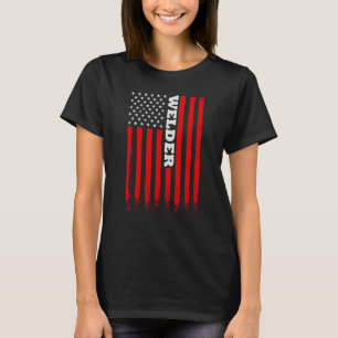 Camiseta Bandera de soldador americano para hombres y mujer