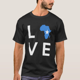 Camiseta Bandera de Somalia ama a África como continente si