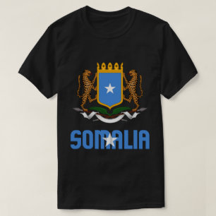 Camiseta Bandera de Somalia y Patriótico Del Escudo De Arma