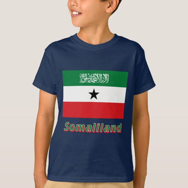 Camiseta Bandera de Somalilandia con nombre (Anverso)