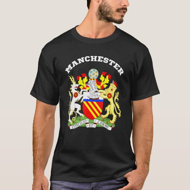 Camiseta Bandera De Souvenir Del Escudo De Armas De Manches (Anverso)