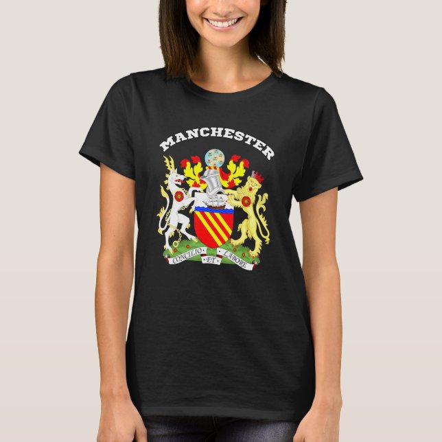 Camiseta Bandera De Souvenir Del Escudo De Armas De Manches (Anverso)