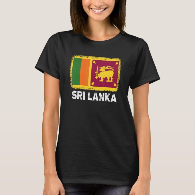 Camiseta Bandera de Sri Lanka Apoyo a la gente de Sri Lanka (Anverso)