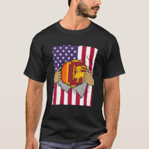 Camiseta Bandera de Sri Lanka dentro de mí orgullo de casa