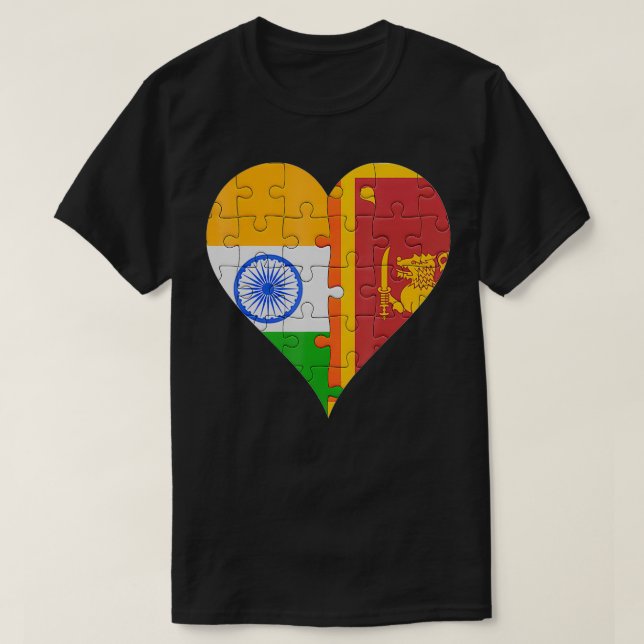 Camiseta Bandera de Sri Lanka en la India (Diseño del anverso)