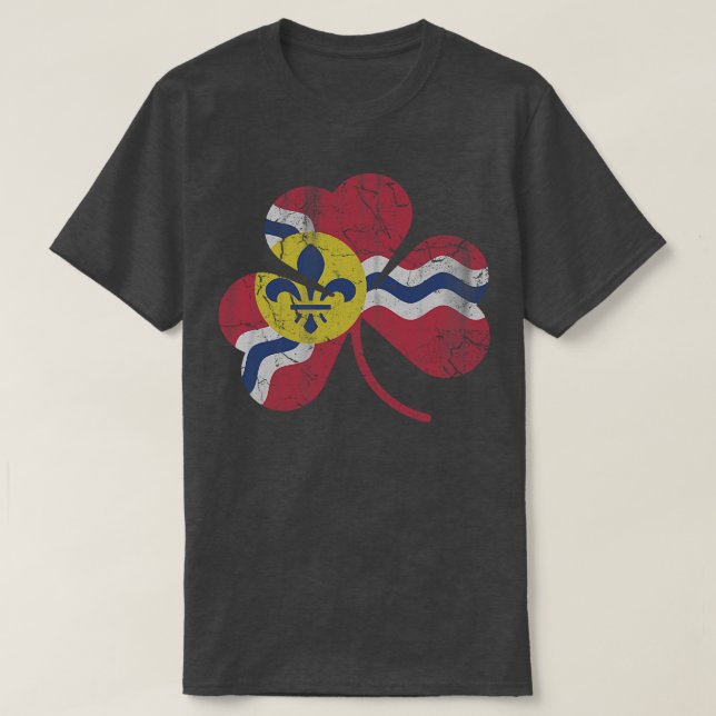 Camiseta Bandera de St Louis Shamrock (Diseño del anverso)