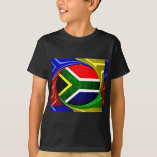 Camiseta Bandera de Sudáfrica: Dinámico Swirl Motif