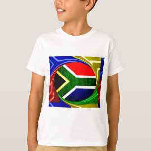 Camiseta Bandera de Sudáfrica: Dinámico Swirl Motif