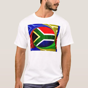 Camiseta Bandera de Sudáfrica: Dinámico Swirl Motif