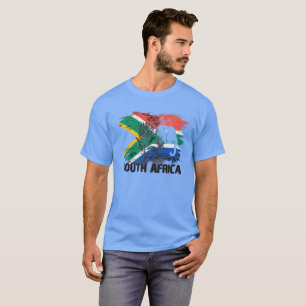 Camiseta Bandera de Sudáfrica Elefante Protea Vintage