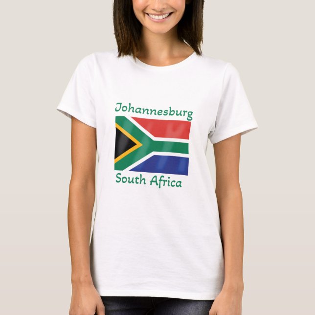 Camiseta Bandera de Sudáfrica en Johannesburgo (Anverso)