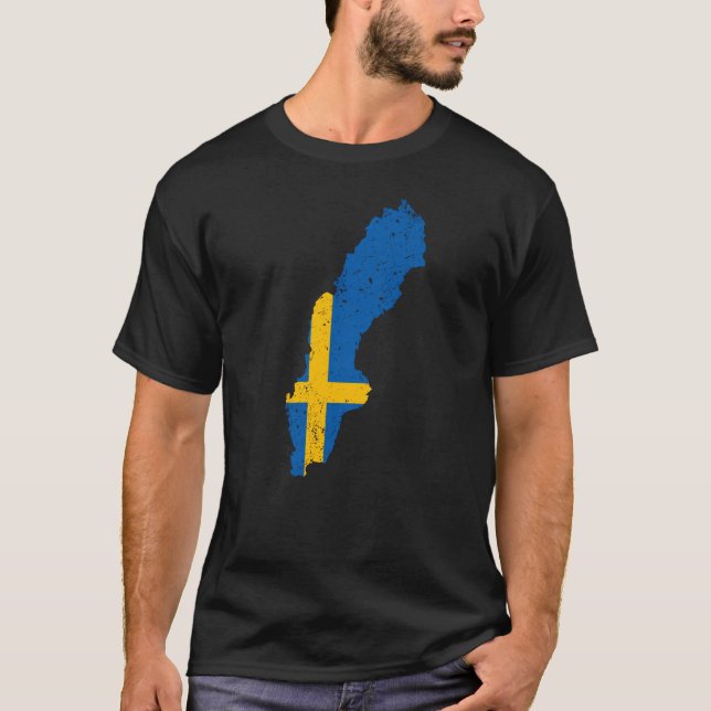 Camiseta Bandera de Suecia (Anverso)