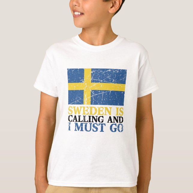 Camiseta Bandera de Suecia (Anverso)