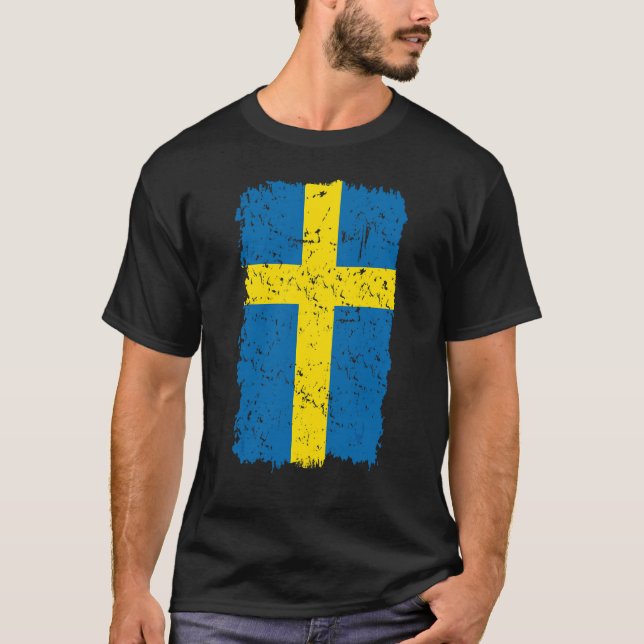 Camiseta Bandera de Suecia (Anverso)