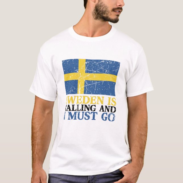 Camiseta Bandera de Suecia (Anverso)