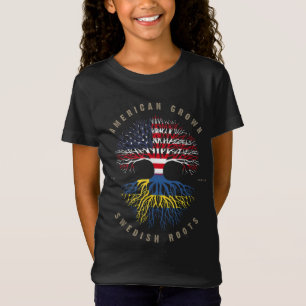 Camiseta Bandera de Suecia de Estados Unidos cultivado en S