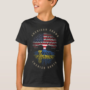 Camiseta Bandera de Suecia de Estados Unidos cultivado en S