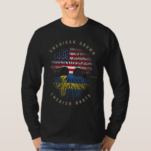 Camiseta Bandera de Suecia de Estados Unidos cultivado en S