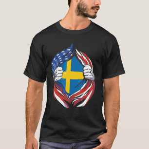 Camiseta Bandera De Suecia Orgullosa De Mi Herencia Sueca