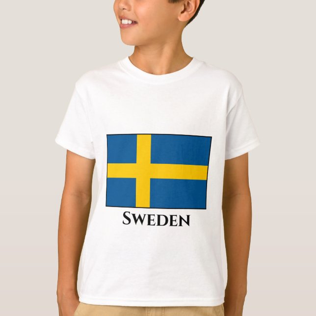 Camiseta Bandera de Suecia (sueca) (Anverso)