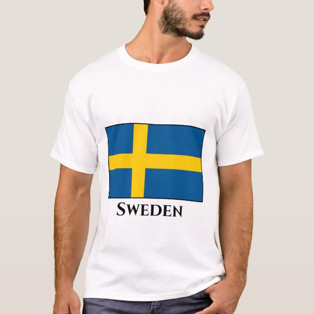 Camiseta Bandera de Suecia (sueca) (Anverso)